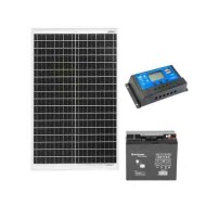 Kit complet cu Panou Solar 30W, Baterie 12V/17Ah și Regulator/Controler Încărcare 12-24V/10Ah - Eficient și Ecologic