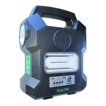 Kit de incarcare solara, USB, 4 becuri incluse, Radio FM, Mp3 Player, GD-1000A